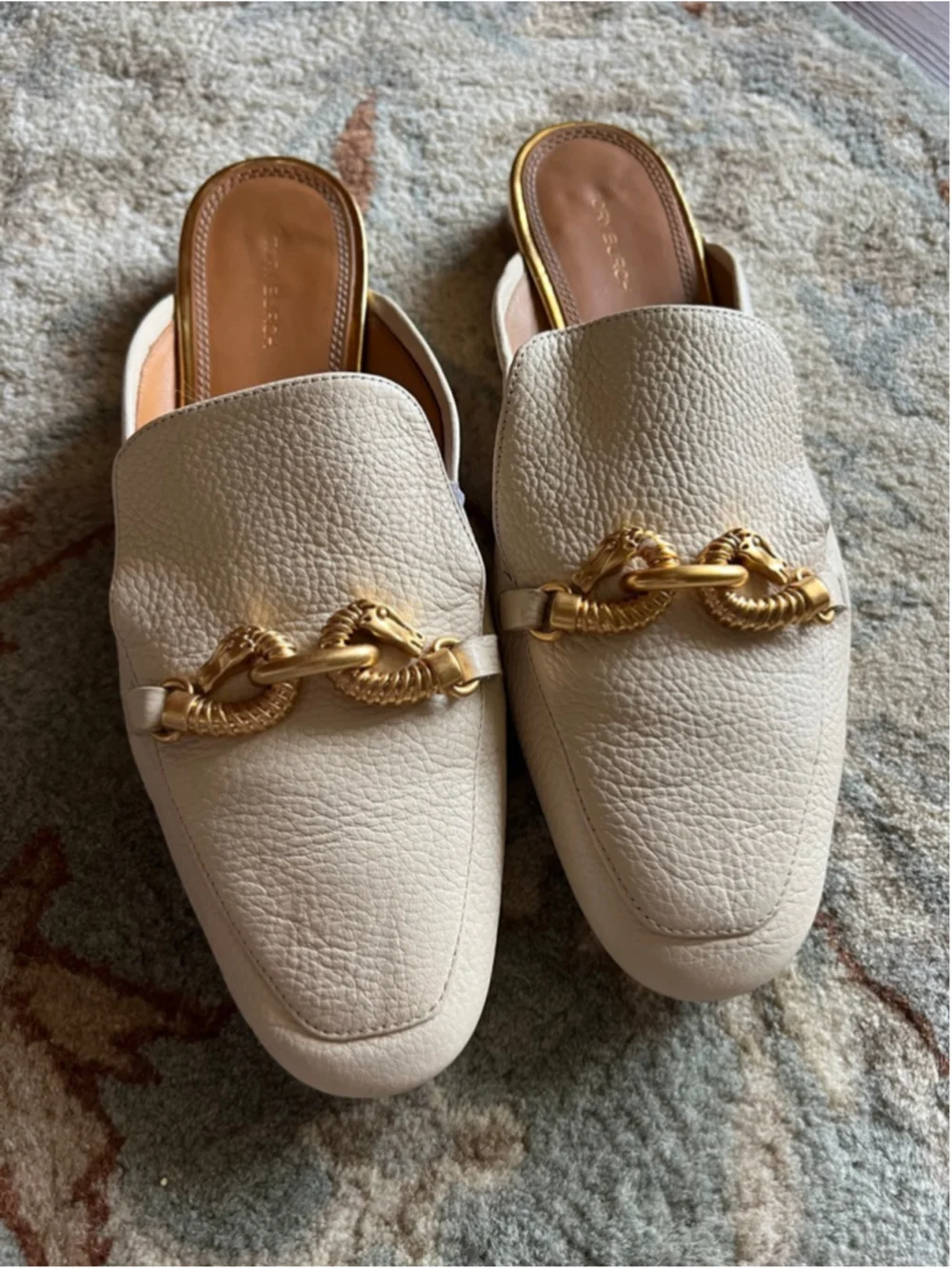 Tory Burch Mules & Clogs Size 9 Beige Gold